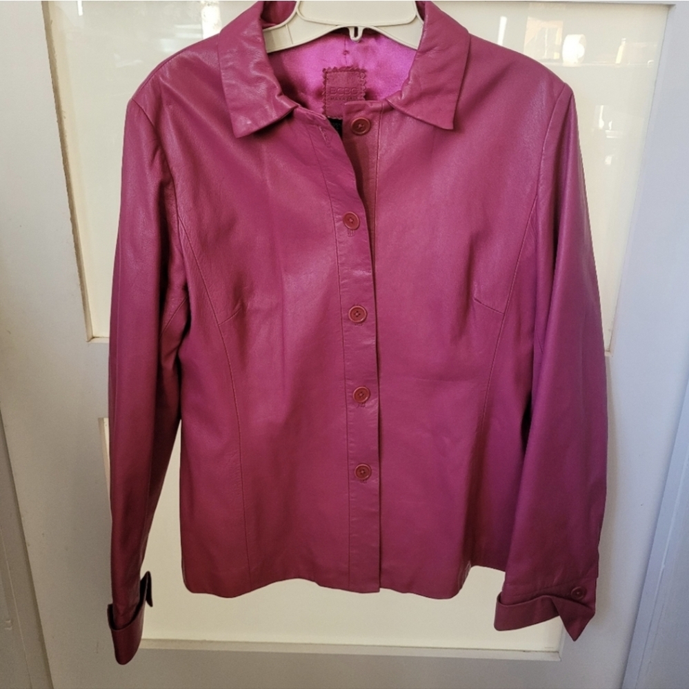 BCBG Maxazria Leather Jacket Size 10